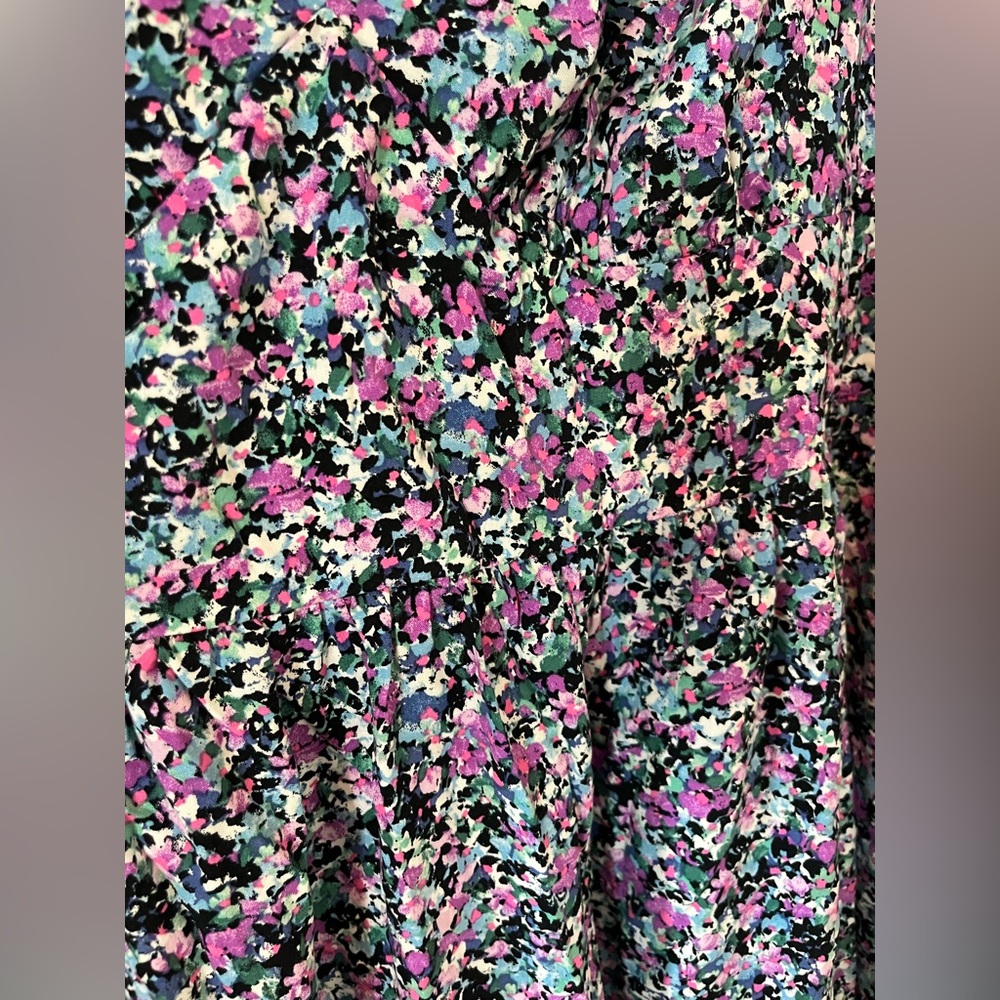 New! Ava & Viv Vibrant Floral Long Sleeve Dress Rayon Women’s Size XXL - Picture 7 of 15